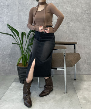 ブラウン　モデル:155cm F着用