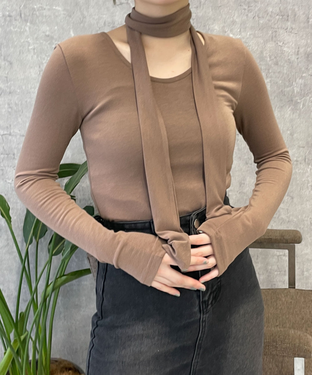 ブラウン　モデル:155cm F着用