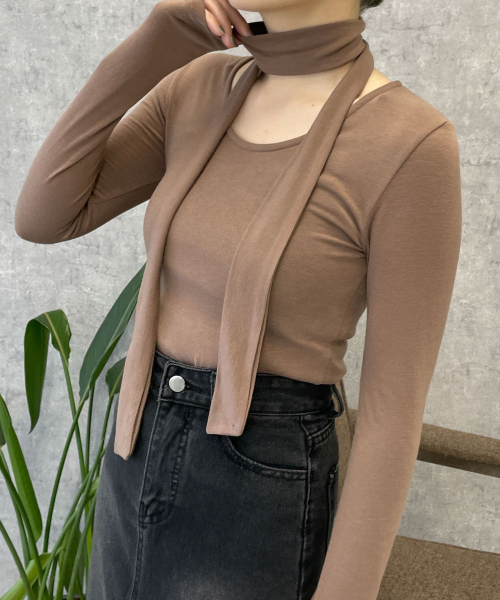 ブラウン　モデル:155cm F着用