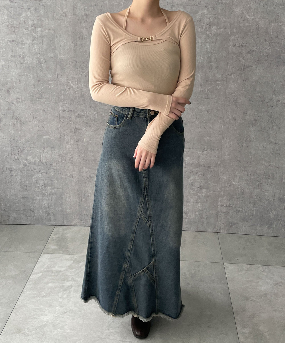 ベージュ　モデル:155cm F着用