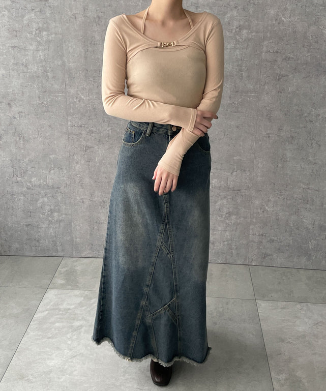 ベージュ　モデル:155cm F着用