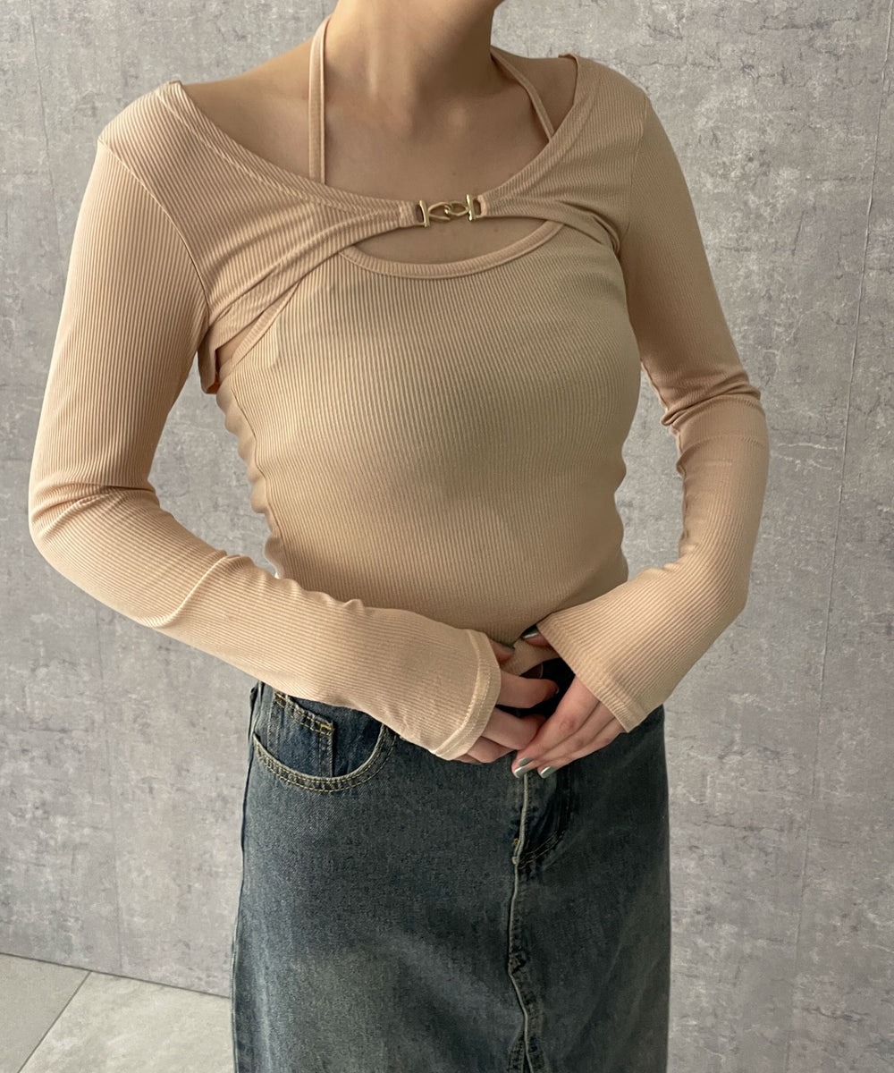 ベージュ　モデル:155cm F着用