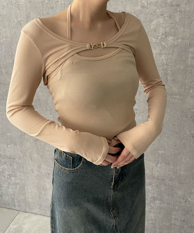 ベージュ　モデル:155cm F着用