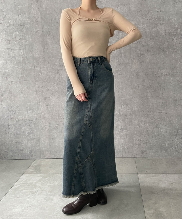 ベージュ　モデル:155cm F着用