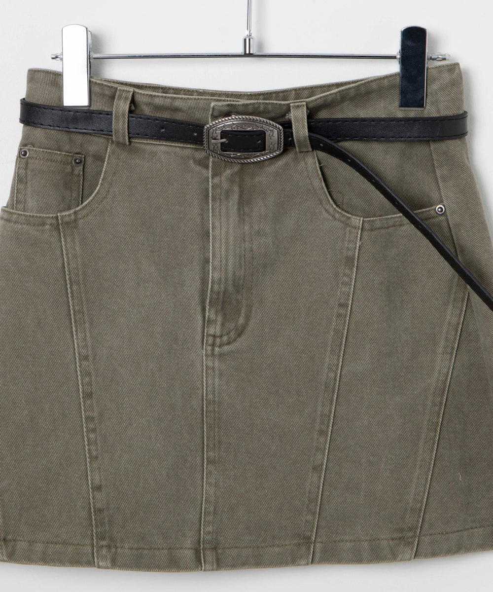 ベルトデニムスカート