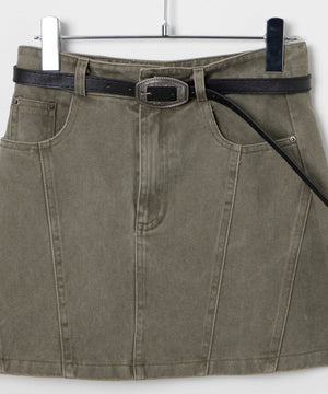 ベルトデニムスカート