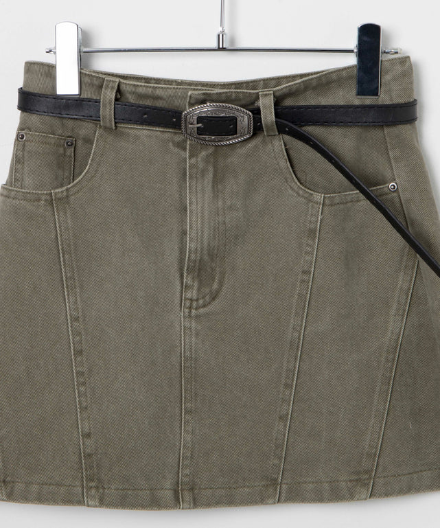 ベルトデニムスカート