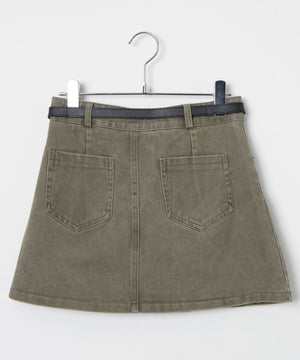 ベルトデニムスカート