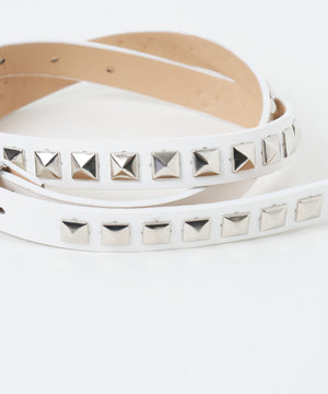 Lスクエアスタッズ細ベルト