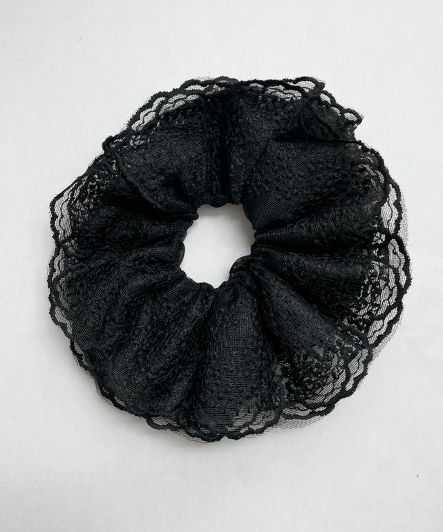 LレースBIGシュシュ/ブラック