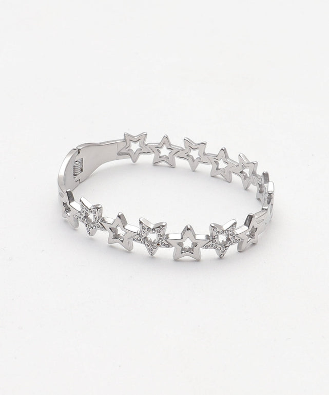 Lステンレスストーンバングル/柄1