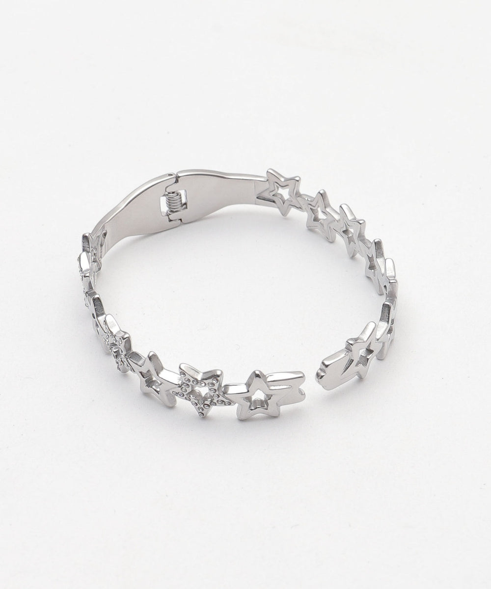 Lステンレスストーンバングル