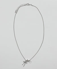 Lリボンハートネックレス