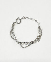 Lステンレスストーンチェーンブレス