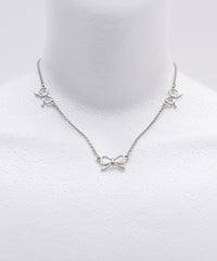 Lリボンチェーンネックレス