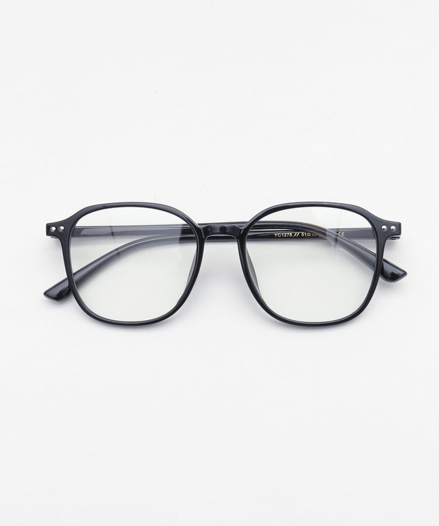 ナローウェリントンアイウェア/ブラック