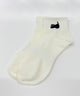 キャット刺繍アンクル(23-25cm)/ホワイト