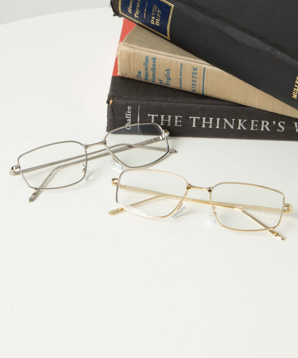 メタルフレームスクエアアイウェア