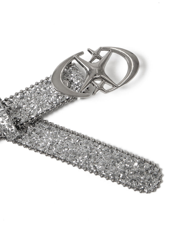 Lキラキラバックルメタリックベルト