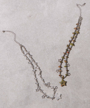 Lスターストーンデザインネックレス