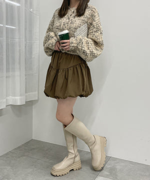 ブラウン　モデル:155cm F着用