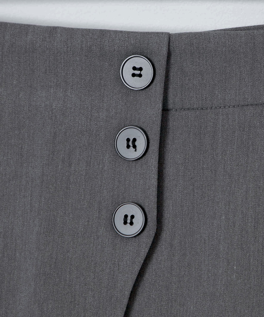 ボタンラッププリーツスカパン