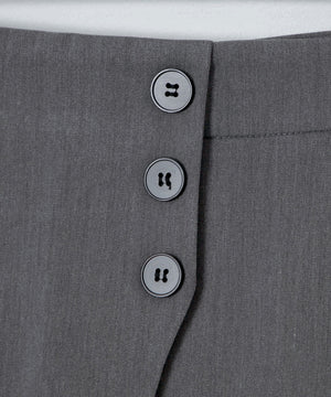 ボタンラッププリーツスカパン