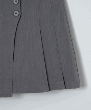 ボタンラッププリーツスカパン