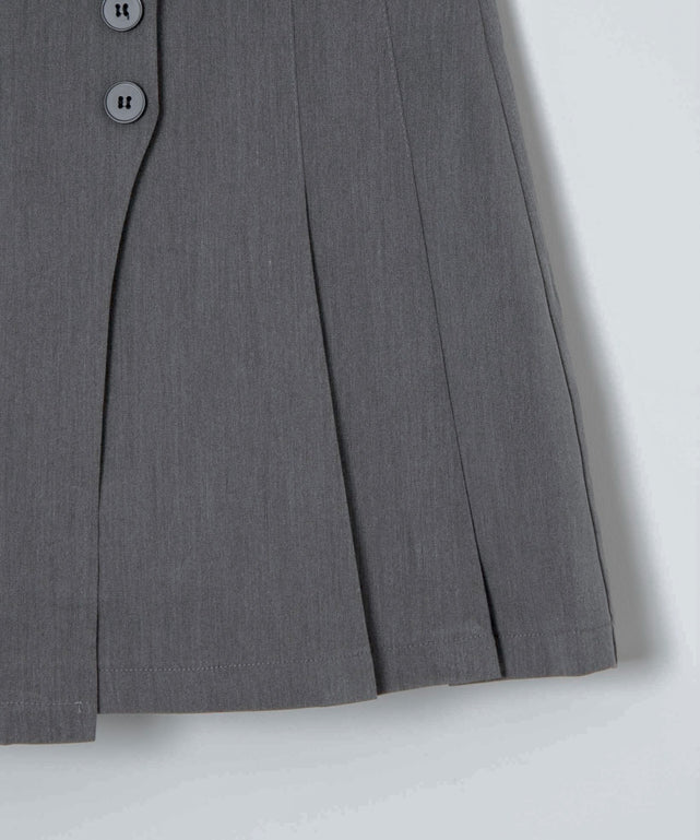 ボタンラッププリーツスカパン