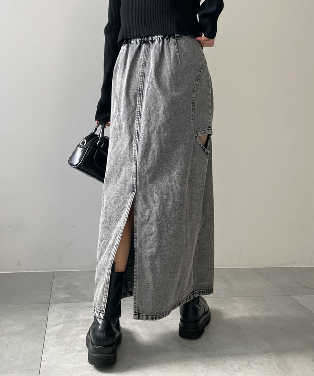 デニムブラックソノタ　モデル:155cm F着用