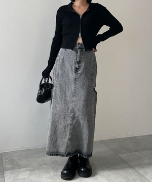 デニムブラックソノタ　モデル:155cm F着用