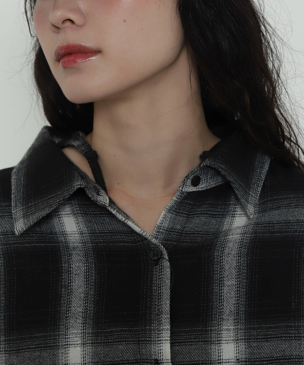 2WAYチェックBIGネルシャツ