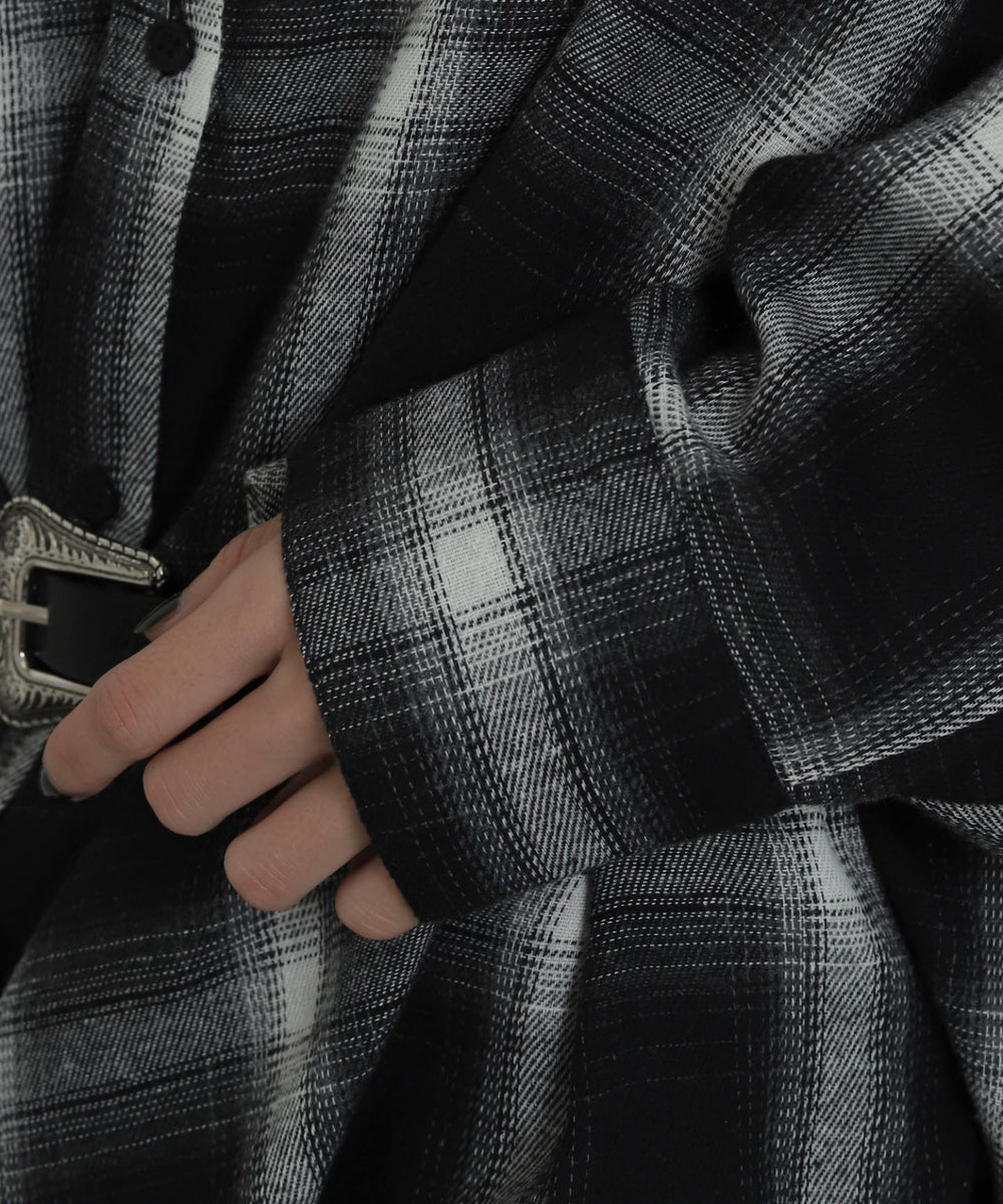 2WAYチェックBIGネルシャツ