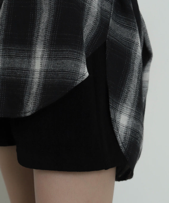 2WAYチェックBIGネルシャツ