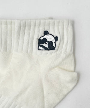 パンダ刺繍アンクルソックス(23-25cm)