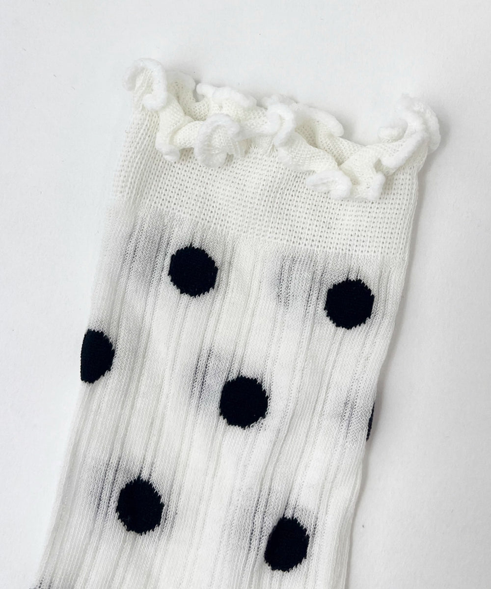 ドット柄フリルソックス(23-25cm)