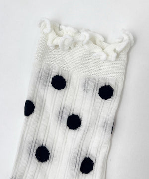 ドット柄フリルソックス(23-25cm)
