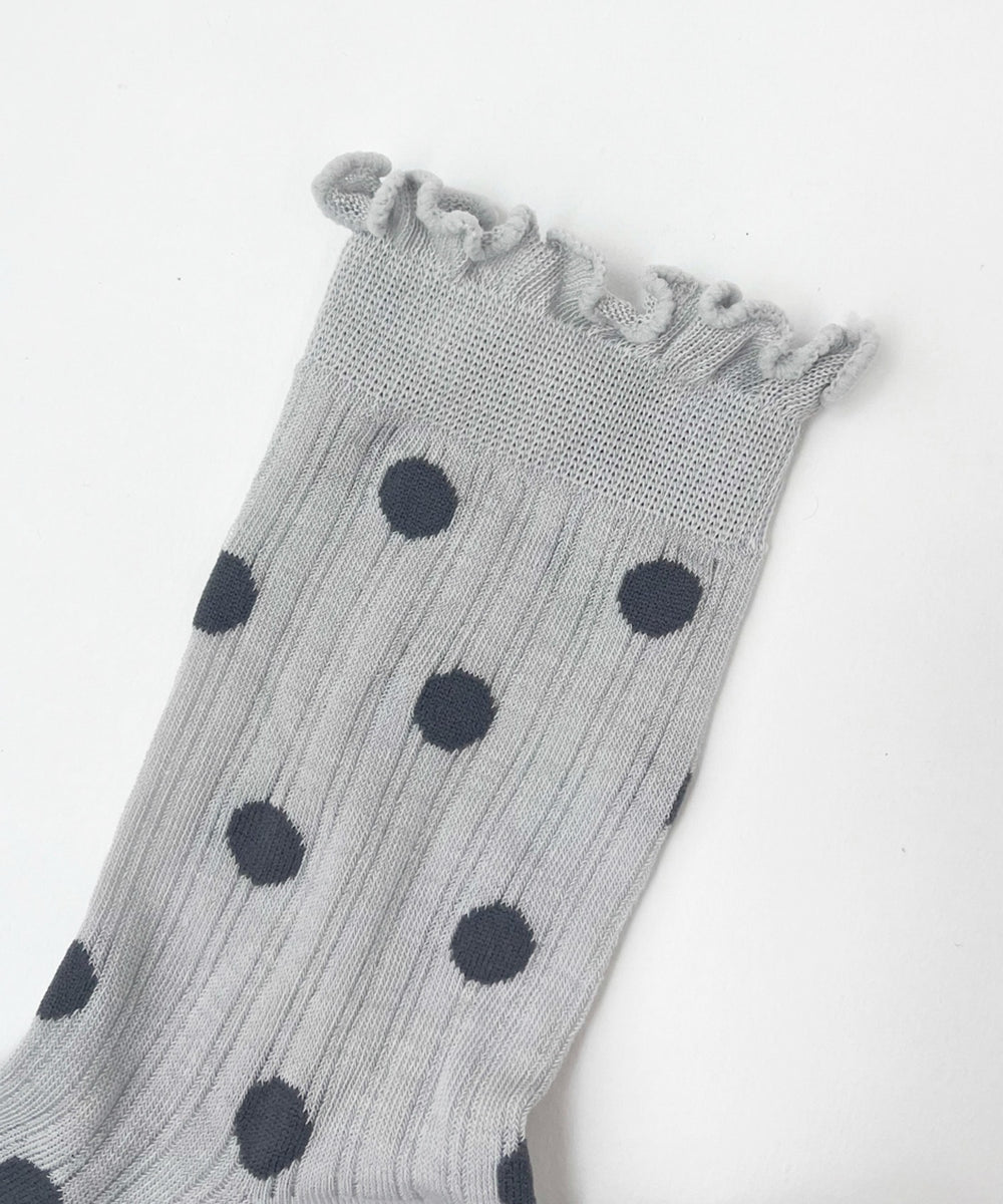 ドット柄フリルソックス(23-25cm)