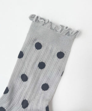 ドット柄フリルソックス(23-25cm)