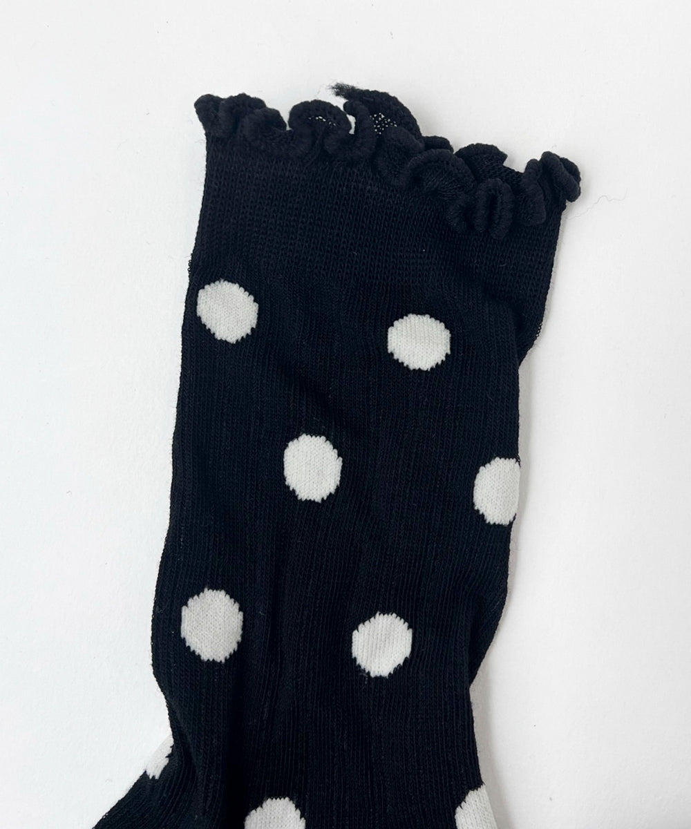 ドット柄フリルソックス(23-25cm)