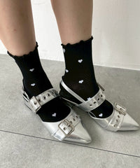 ハート総柄フリルソックス(23-25cm)