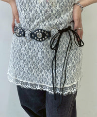 Lアイレットデザインリボンベルト