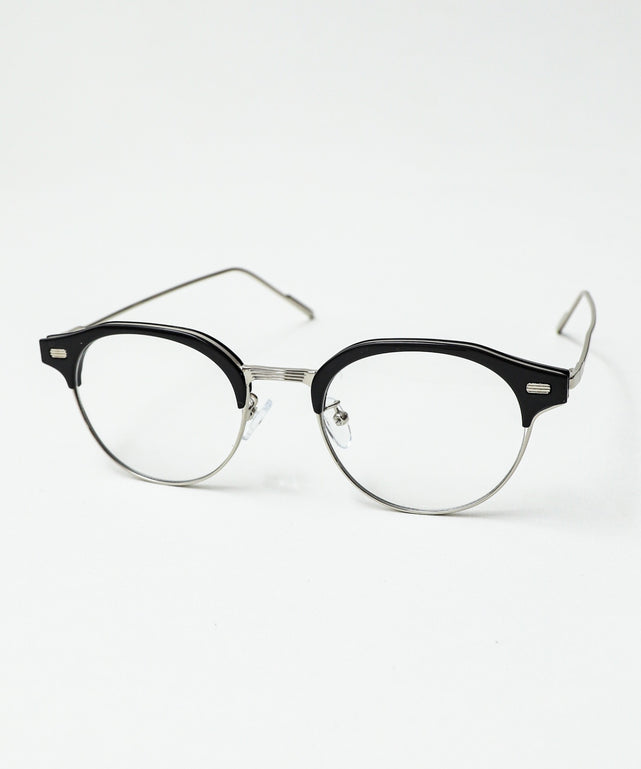 ブローフレームラウンドアイウェア/ブラック