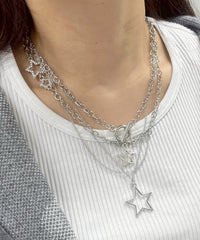Lスターモチーフセットネックレス