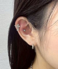 L2Pキラキラクロスモチーフイヤカフ