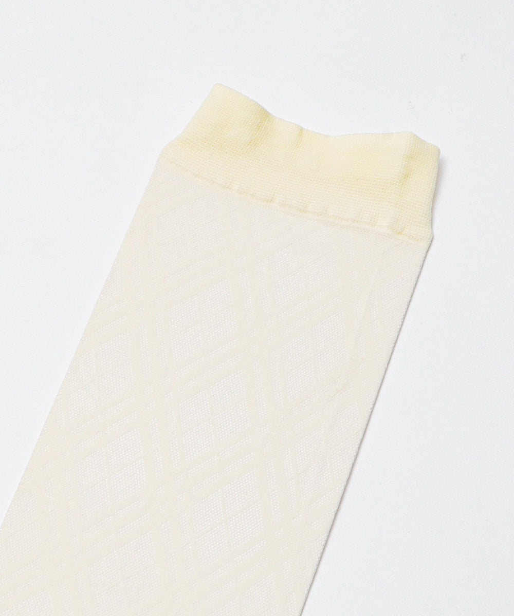 チェック柄シアーハイソックス(23-25cm)