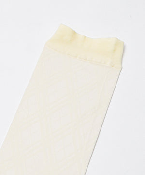 チェック柄シアーハイソックス(23-25cm)