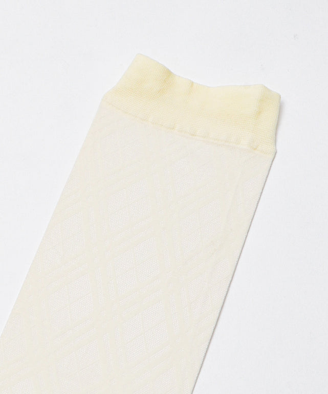 チェック柄シアーハイソックス(23-25cm)