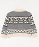 トライバル柄カウチンジップニット