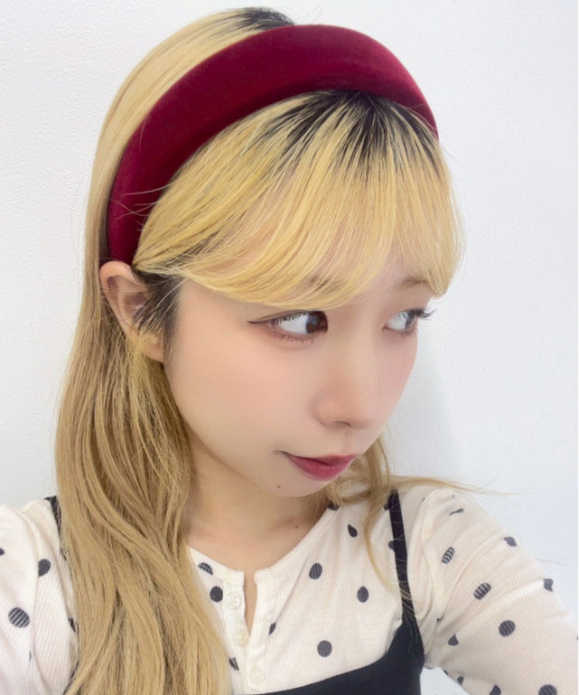 Lワイドベロアカチューシャ/レッド